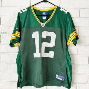 Green Bay Wisconsin Aaron Rodgers #12 Jersey Women's Sz XL Short Sleeve V-Neck